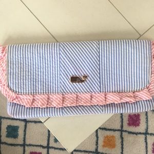 Vineyard Vines seersucker clutch